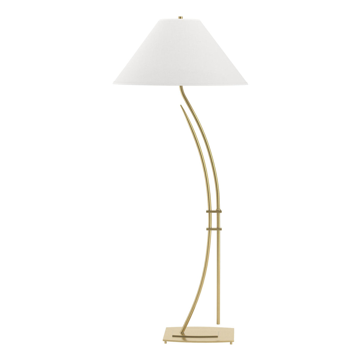 Hubbardton Forge 2003 Modern Brass Natural Anna Shade (SF) Metamorphic Contemporary Floor Lamp