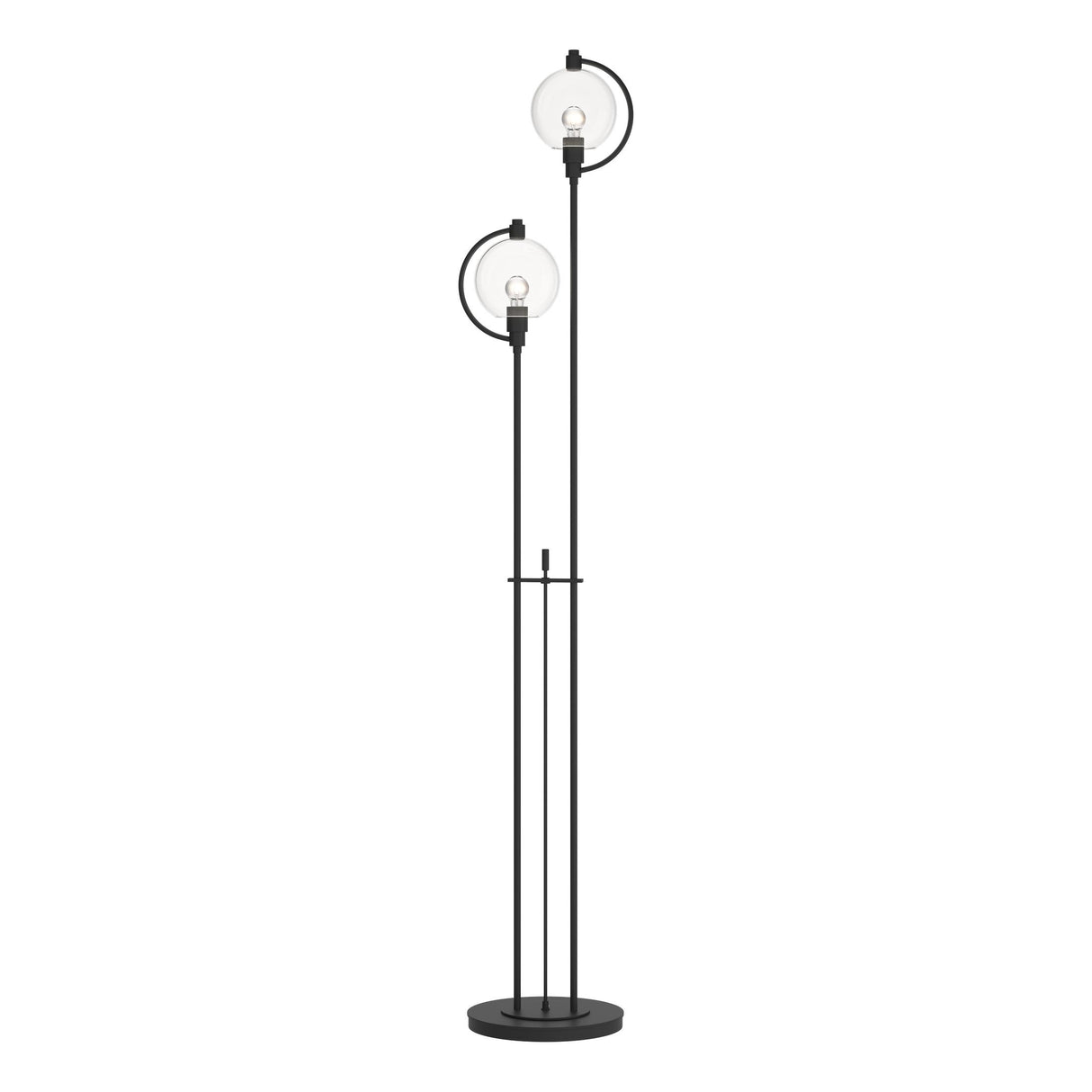 Hubbardton Forge 2015 Black Clear Glass (ZM) Pluto Floor Lamp