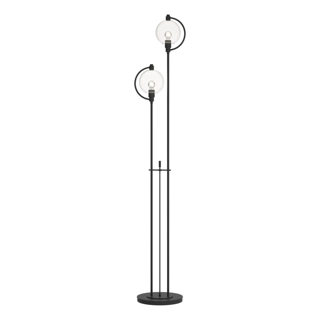 Hubbardton Forge 2015 Black Clear Glass (ZM) Pluto Floor Lamp