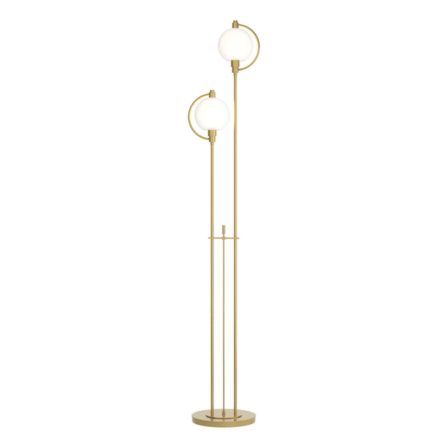 Hubbardton Forge 2015 Modern Brass Opal Glass (GG) Pluto Floor Lamp