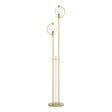 Hubbardton Forge 2015 Modern Brass Clear Glass (ZM) Pluto Floor Lamp