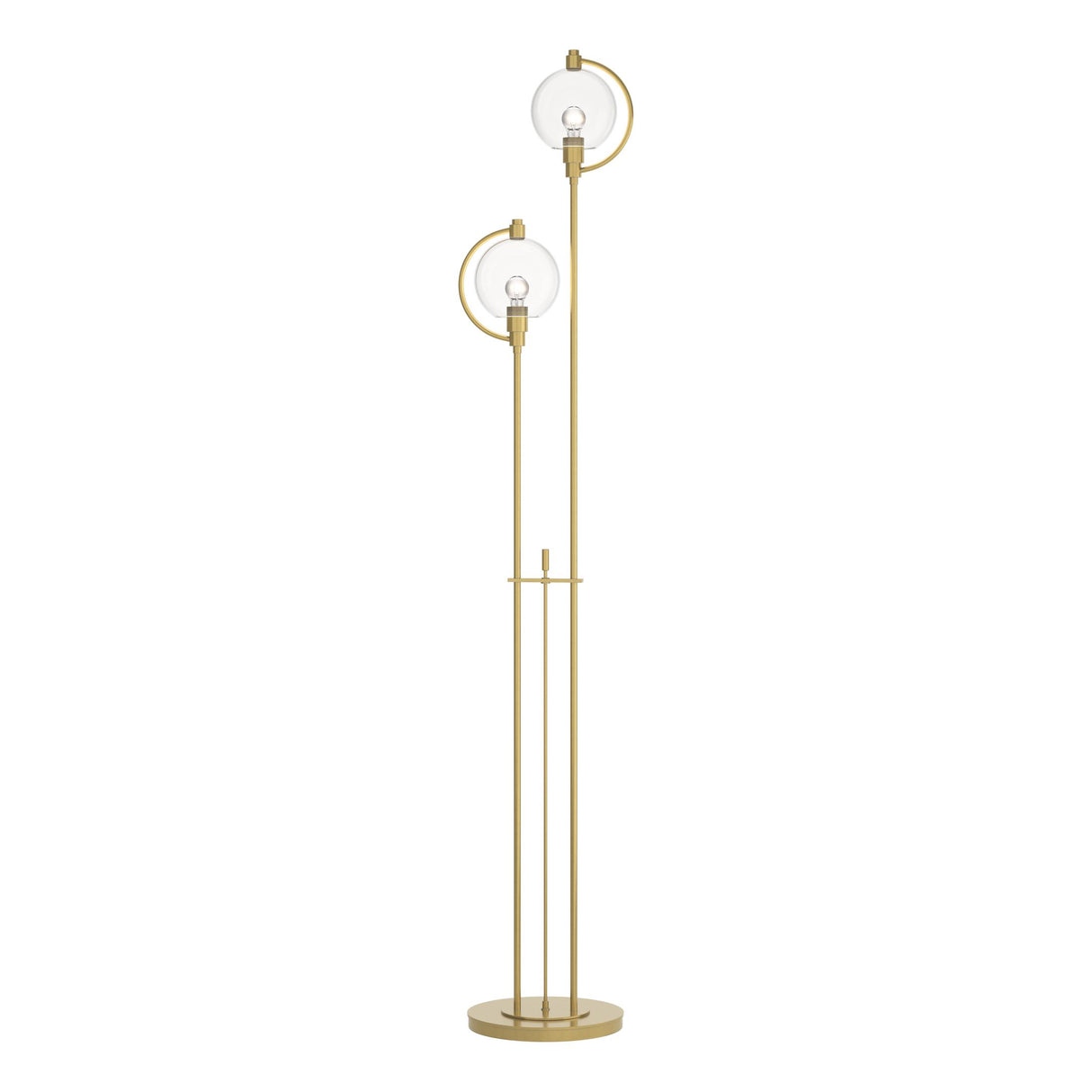 Hubbardton Forge 2015 Modern Brass Clear Glass (ZM) Pluto Floor Lamp