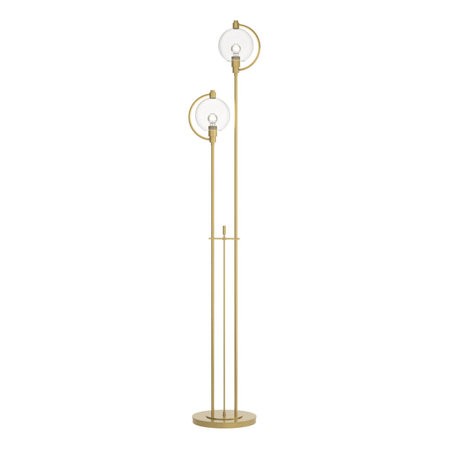 Hubbardton Forge 2015 Modern Brass Clear Glass (ZM) Pluto Floor Lamp