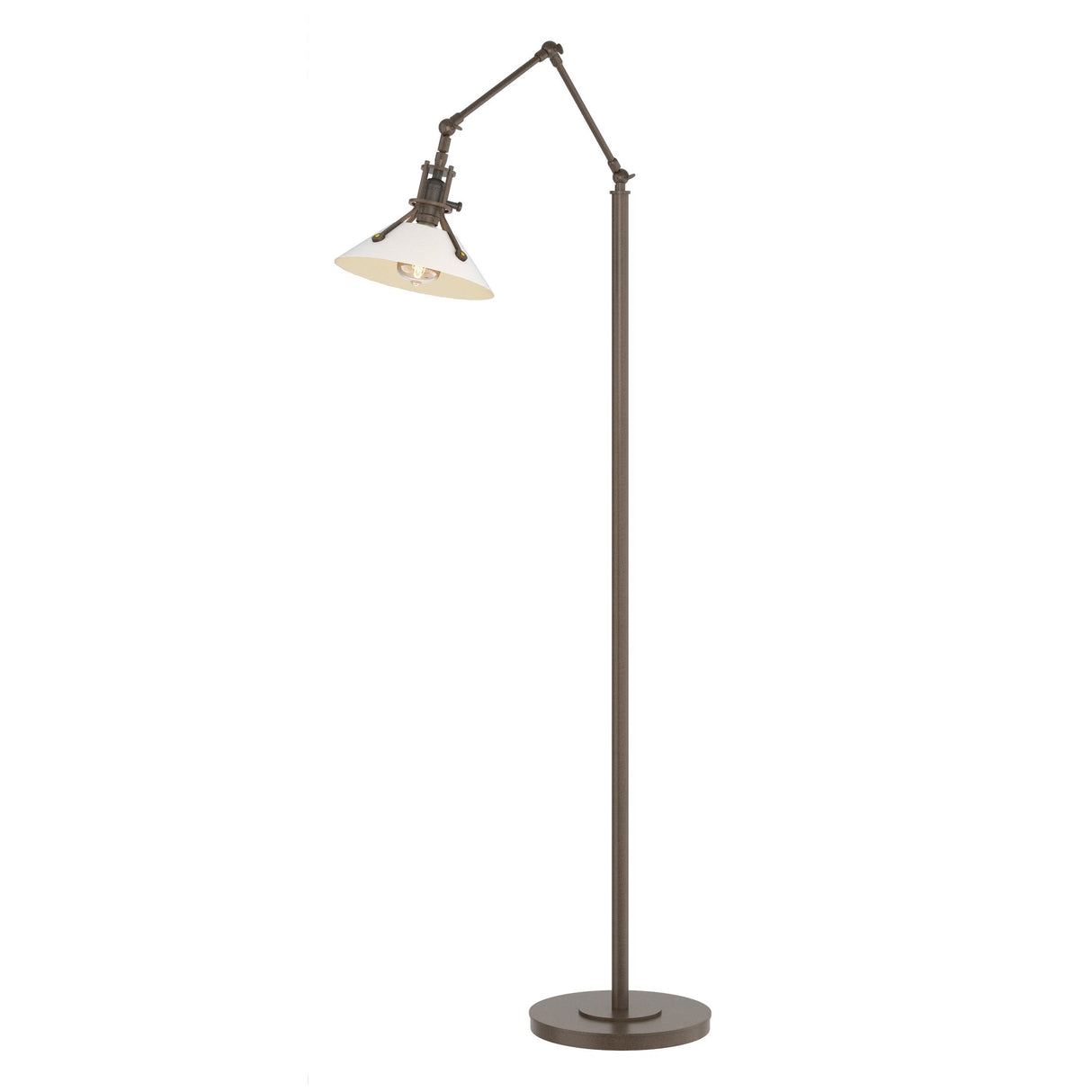 Hubbardton Forge 2015 Bronze White Henry Floor Lamp