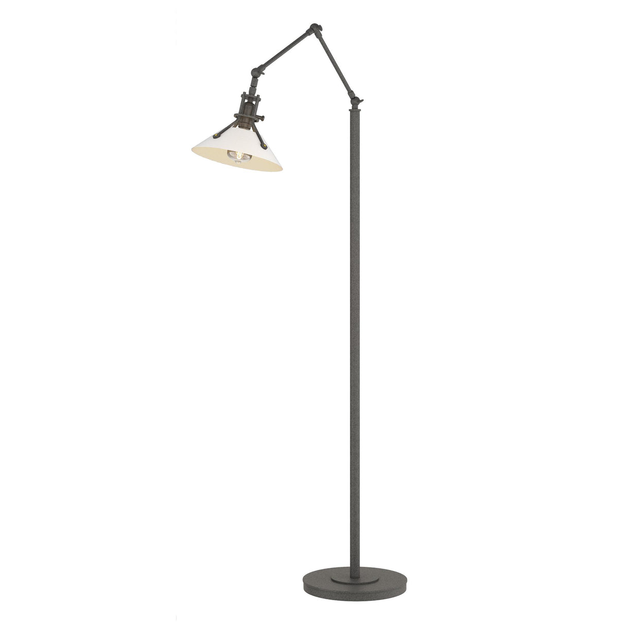 Hubbardton Forge 2015 Natural Iron White Henry Floor Lamp