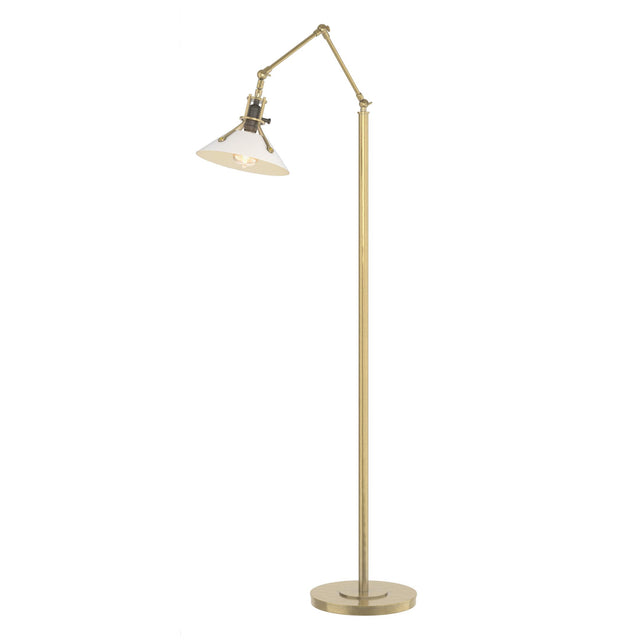 Hubbardton Forge 2015 Modern Brass White Henry Floor Lamp