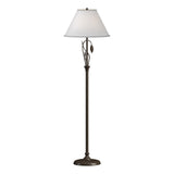 Hubbardton Forge 1999 Bronze Natural Anna Shade (SF) Forged Leaves and Vase Floor Lamp