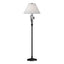 Hubbardton Forge 1999 Black Natural Anna Shade (SF) Forged Leaves and Vase Floor Lamp