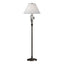 Hubbardton Forge 1999 Oil Rubbed Bronze Natural Anna Shade (SF) Forged Leaves and Vase Floor Lamp