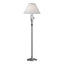 Hubbardton Forge 1999 Vintage Platinum Natural Anna Shade (SF) Forged Leaves and Vase Floor Lamp