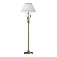 Hubbardton Forge 1999 Soft Gold Natural Anna Shade (SF) Forged Leaves and Vase Floor Lamp