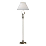 Hubbardton Forge 1999 Soft Gold Natural Anna Shade (SF) Forged Leaves and Vase Floor Lamp