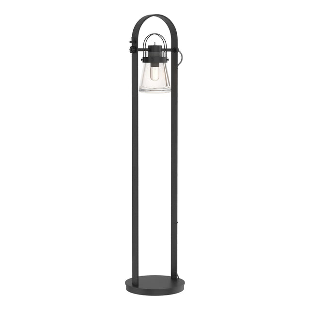 Hubbardton Forge 2016 Black Clear Glass (ZM) Erlenmeyer Floor Lamp