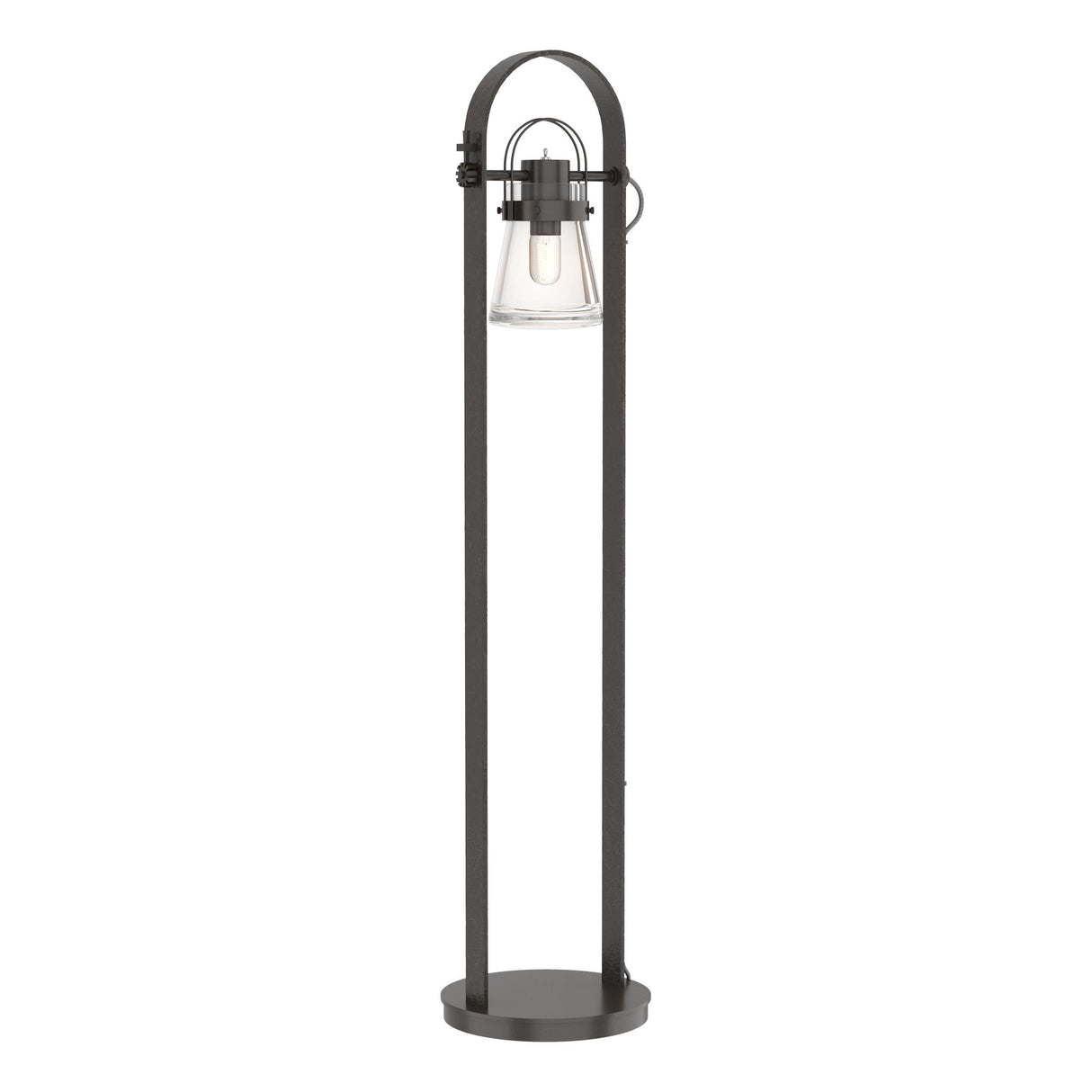 Hubbardton Forge 2016 Oil Rubbed Bronze Clear Glass (ZM) Erlenmeyer Floor Lamp