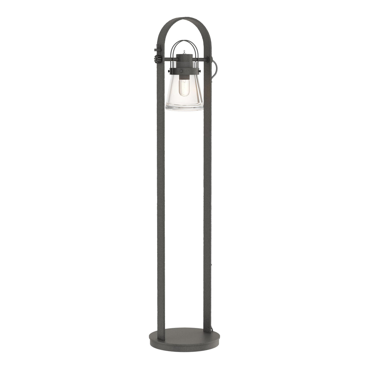 Hubbardton Forge 2016 Natural Iron Clear Glass (ZM) Erlenmeyer Floor Lamp