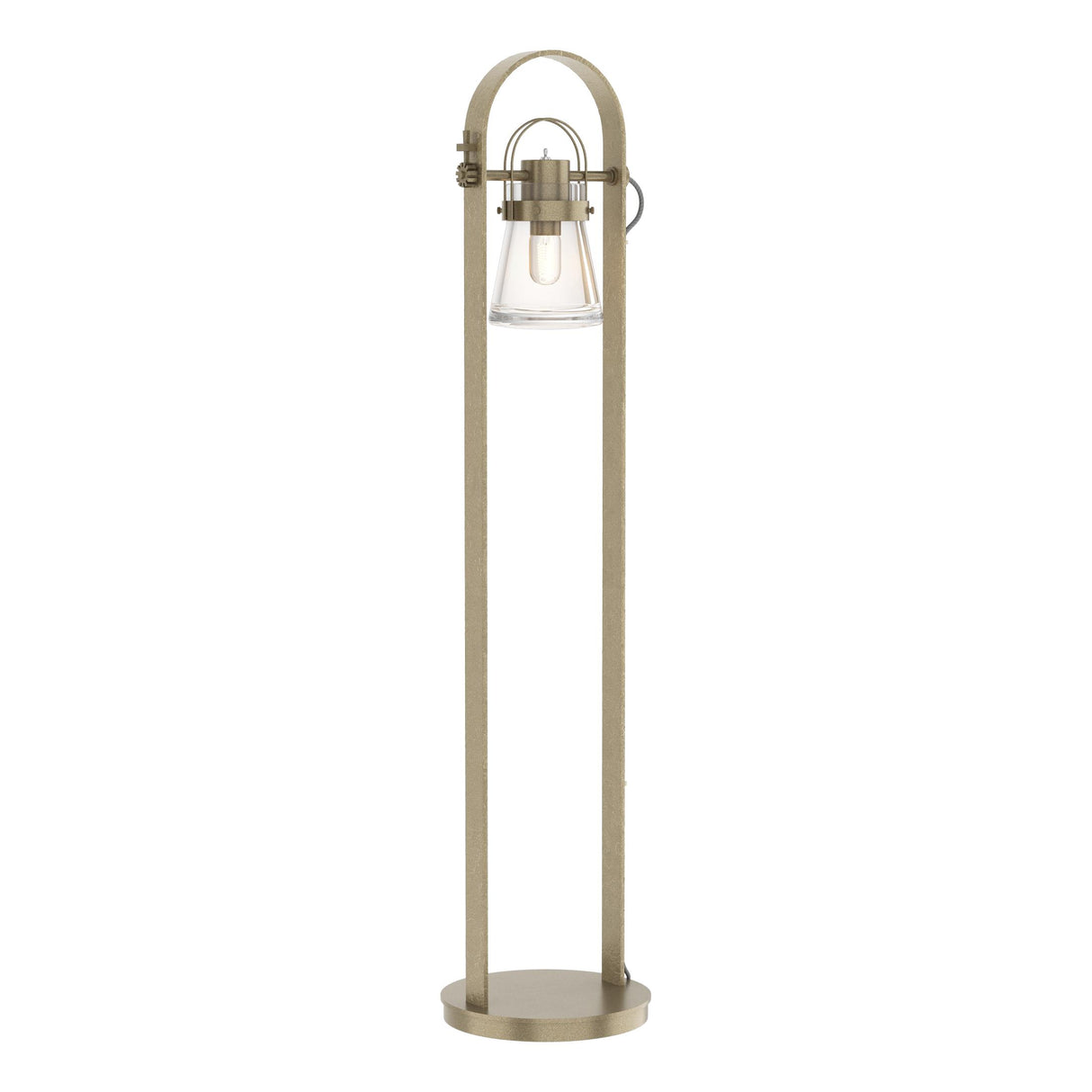 Hubbardton Forge 2016 Soft Gold Clear Glass (ZM) Erlenmeyer Floor Lamp