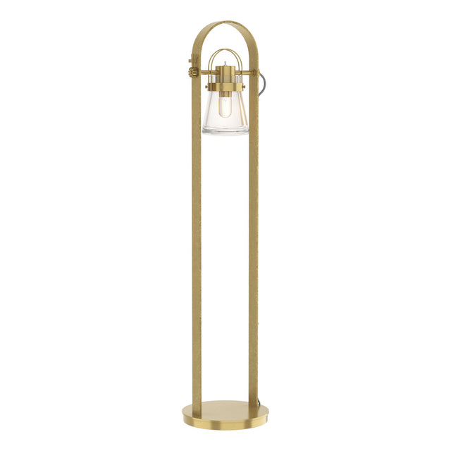 Hubbardton Forge 2016 Modern Brass Clear Glass (ZM) Erlenmeyer Floor Lamp