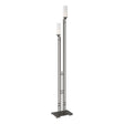 Hubbardton Forge 2004 Dark Smoke Opal Glass (GG) Metra Twin Tall Floor Lamp