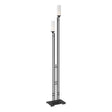 Hubbardton Forge 2004 Black Opal Glass (GG) Metra Twin Tall Floor Lamp