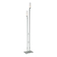 Hubbardton Forge 2004 Vintage Platinum Opal Glass (GG) Metra Twin Tall Floor Lamp