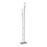 Hubbardton Forge 2004 Vintage Platinum Opal Glass (GG) Metra Twin Tall Floor Lamp