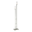 Hubbardton Forge 2004 Sterling Opal Glass (GG) Metra Twin Tall Floor Lamp