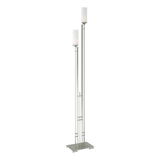 Hubbardton Forge 2004 Sterling Opal Glass (GG) Metra Twin Tall Floor Lamp