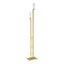 Hubbardton Forge 2004 Modern Brass Opal Glass (GG) Metra Twin Tall Floor Lamp