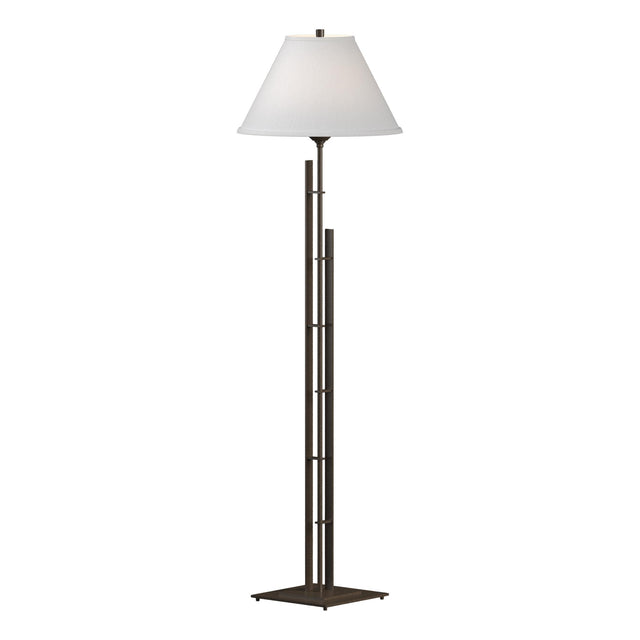 Hubbardton Forge 2000 Bronze Natural Anna Shade (SF) Metra Double Floor Lamp
