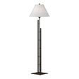 Hubbardton Forge 2000 Oil Rubbed Bronze Natural Anna Shade (SF) Metra Double Floor Lamp