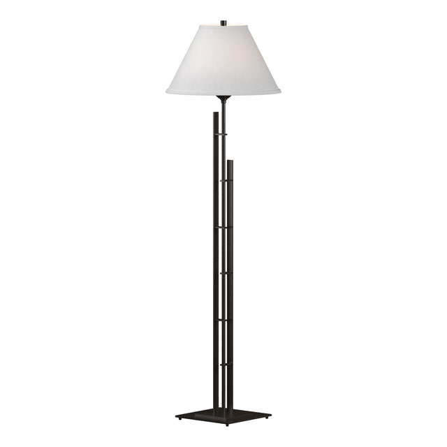Hubbardton Forge 2000 Oil Rubbed Bronze Natural Anna Shade (SF) Metra Double Floor Lamp