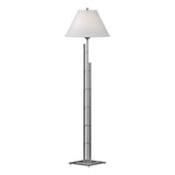 Hubbardton Forge 2000 Vintage Platinum Natural Anna Shade (SF) Metra Double Floor Lamp