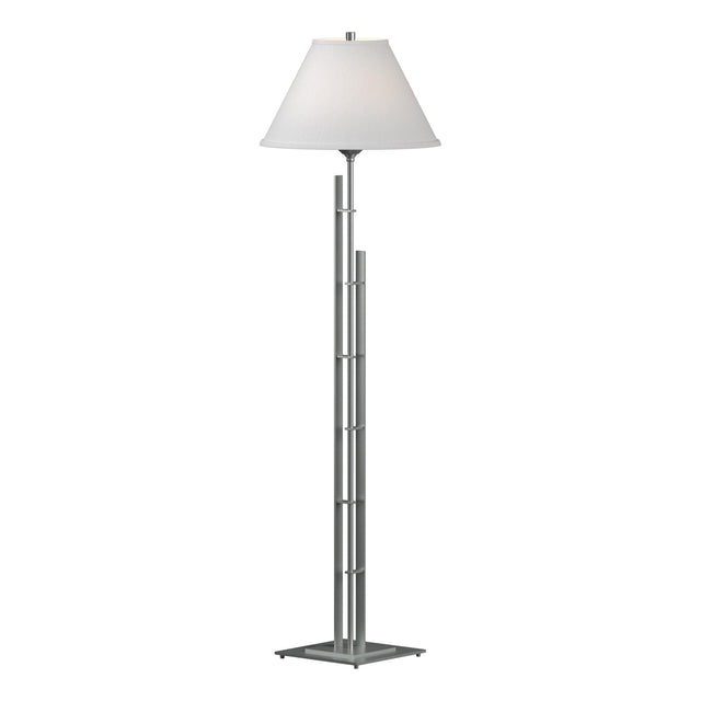 Hubbardton Forge 2000 Vintage Platinum Natural Anna Shade (SF) Metra Double Floor Lamp