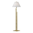 Hubbardton Forge 2000 Modern Brass Natural Anna Shade (SF) Metra Double Floor Lamp