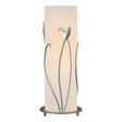 Hubbardton Forge 1999 Vintage Platinum Opal Glass (GG) Forged Leaves Table Lamp