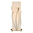 Hubbardton Forge 1999 Modern Brass Opal Glass (GG) Forged Leaves Table Lamp