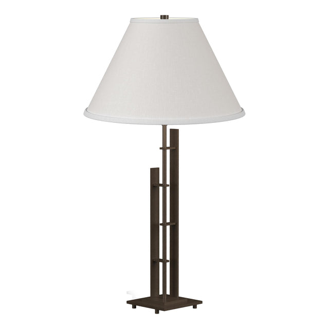 Hubbardton Forge 2000 Bronze Natural Anna Shade (SF) Metra Double Table Lamp