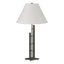 Hubbardton Forge 2000 Dark Smoke Natural Anna Shade (SF) Metra Double Table Lamp