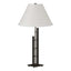 Hubbardton Forge 2000 Oil Rubbed Bronze Natural Anna Shade (SF) Metra Double Table Lamp