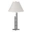 Hubbardton Forge 2000 Vintage Platinum Natural Anna Shade (SF) Metra Double Table Lamp