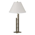 Hubbardton Forge 2000 Soft Gold Natural Anna Shade (SF) Metra Double Table Lamp