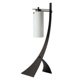 Hubbardton Forge 2005 Oil Rubbed Bronze Opal Glass (GG) Stasis Table Lamp