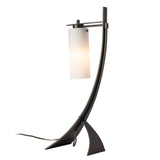 Hubbardton Forge 2005 Oil Rubbed Bronze Opal Glass (GG) Stasis Table Lamp
