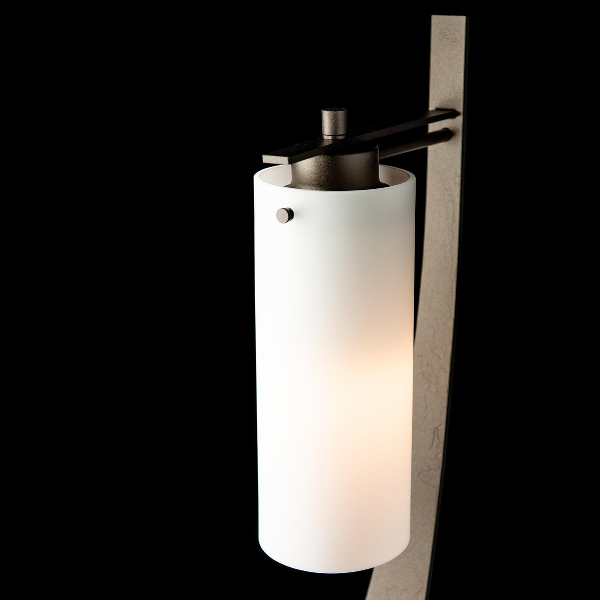 Hubbardton Forge 2005 Oil Rubbed Bronze Opal Glass (GG) Stasis Table Lamp