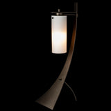 Hubbardton Forge 2005 Oil Rubbed Bronze Opal Glass (GG) Stasis Table Lamp