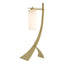 Hubbardton Forge 2005 Modern Brass Opal Glass (GG) Stasis Table Lamp