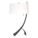 Hubbardton Forge 2005 Black Natural Anna Shade (SF) Stasis Table Lamp