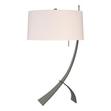 Hubbardton Forge 2005 Natural Iron Flax Shade (SE) Stasis Table Lamp