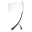 Hubbardton Forge 2005 Natural Iron Natural Anna Shade (SF) Stasis Table Lamp