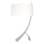 Hubbardton Forge 2005 Vintage Platinum Natural Anna Shade (SF) Stasis Table Lamp